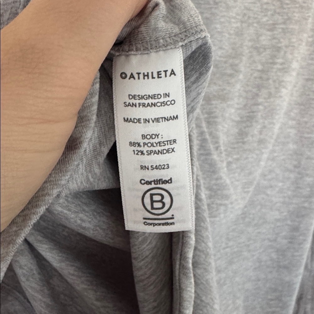 Athleta Heather Gray Long Sleeve Women's Athletic Top - Size XS - Picture 7 of 8